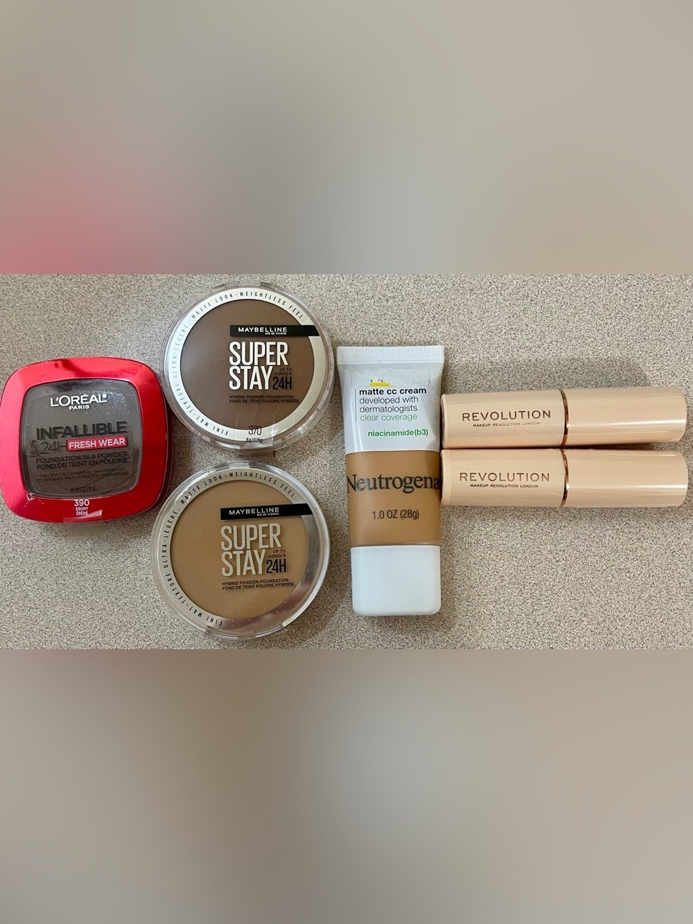 Maybelline L'Oréal Neutrogena Revolution Foundation Makeup Bundle 6 Pc Mixed Lot